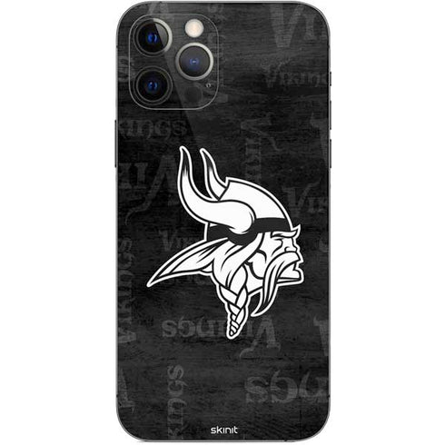 NFL Minnesota Vikings Black & White iPhone 12 Pro Skin